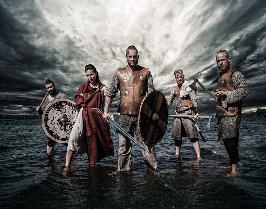 A group of Viking warriors