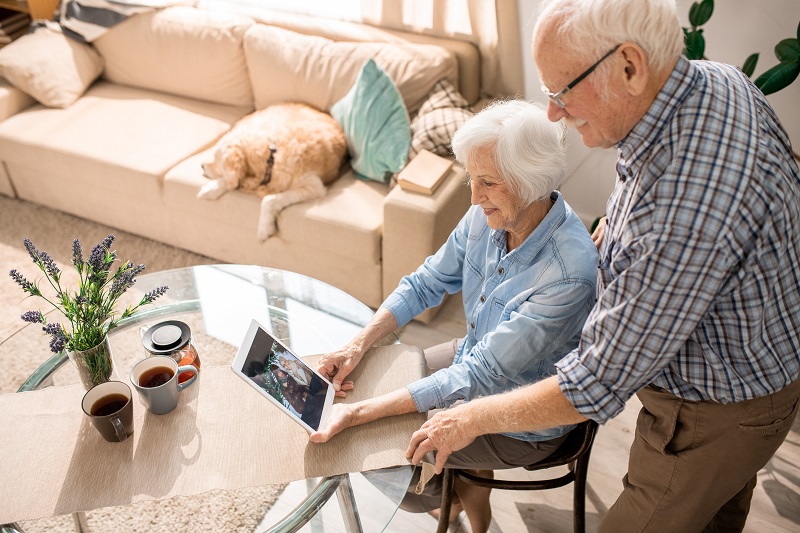 modern elderly couple